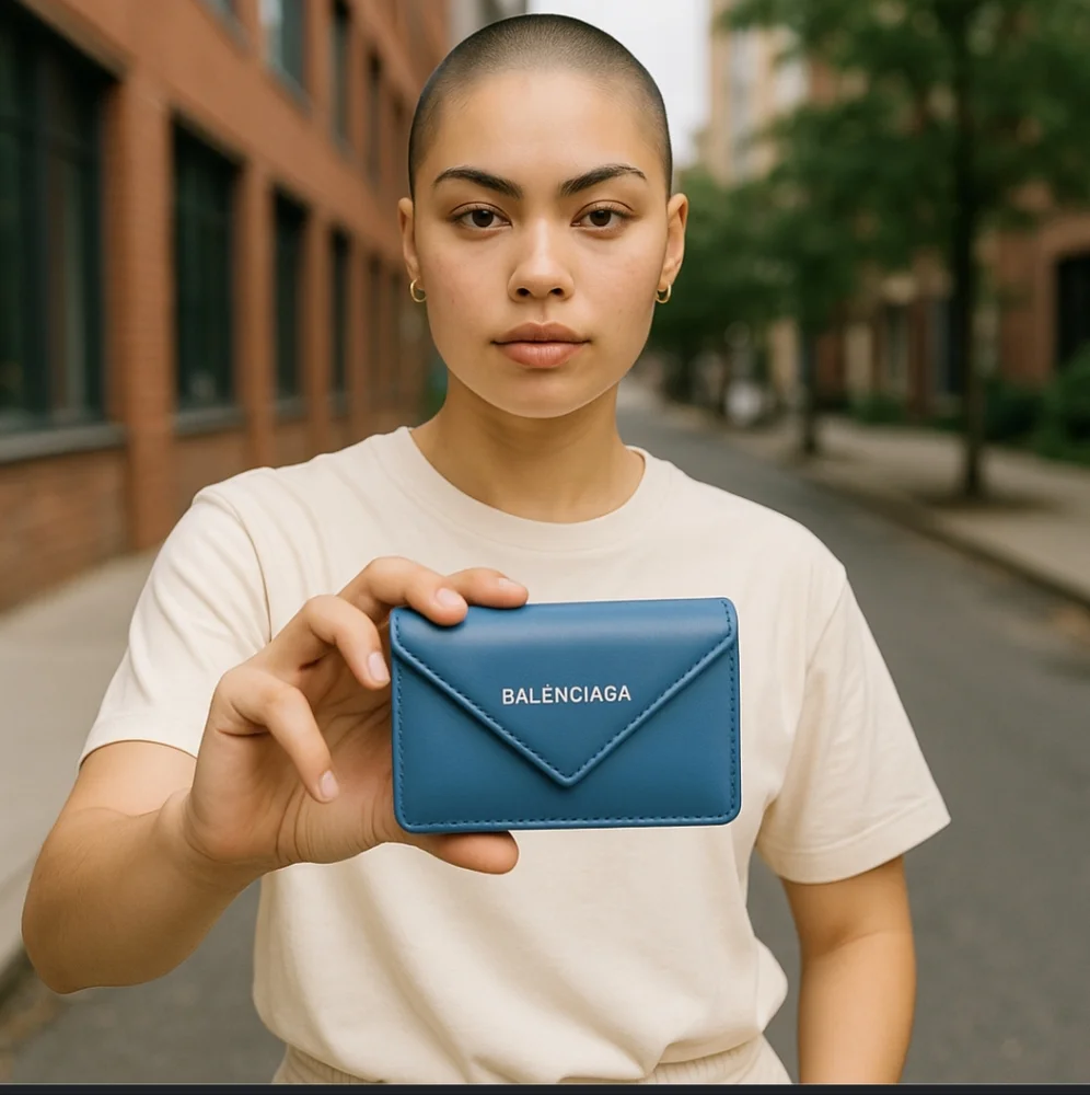 Balenciaga Blue Leather Small Wallet(Price Is Firm)